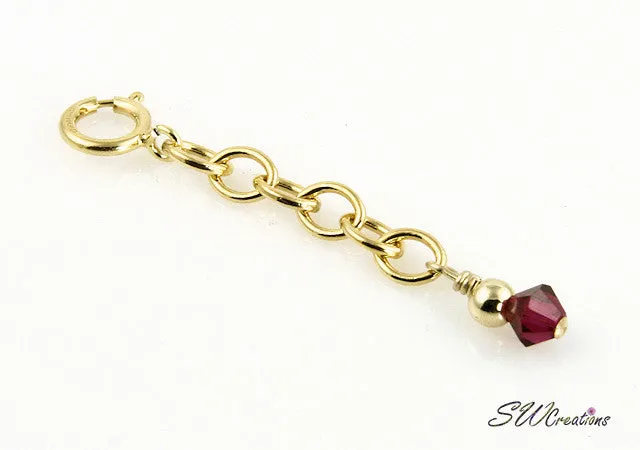 Custom Crystal Gold Bracelet Extender
