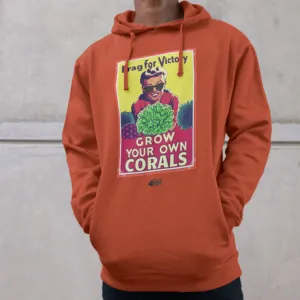 'Frag For Victory' Hooded Jumper - Grow Corals Reef Tank