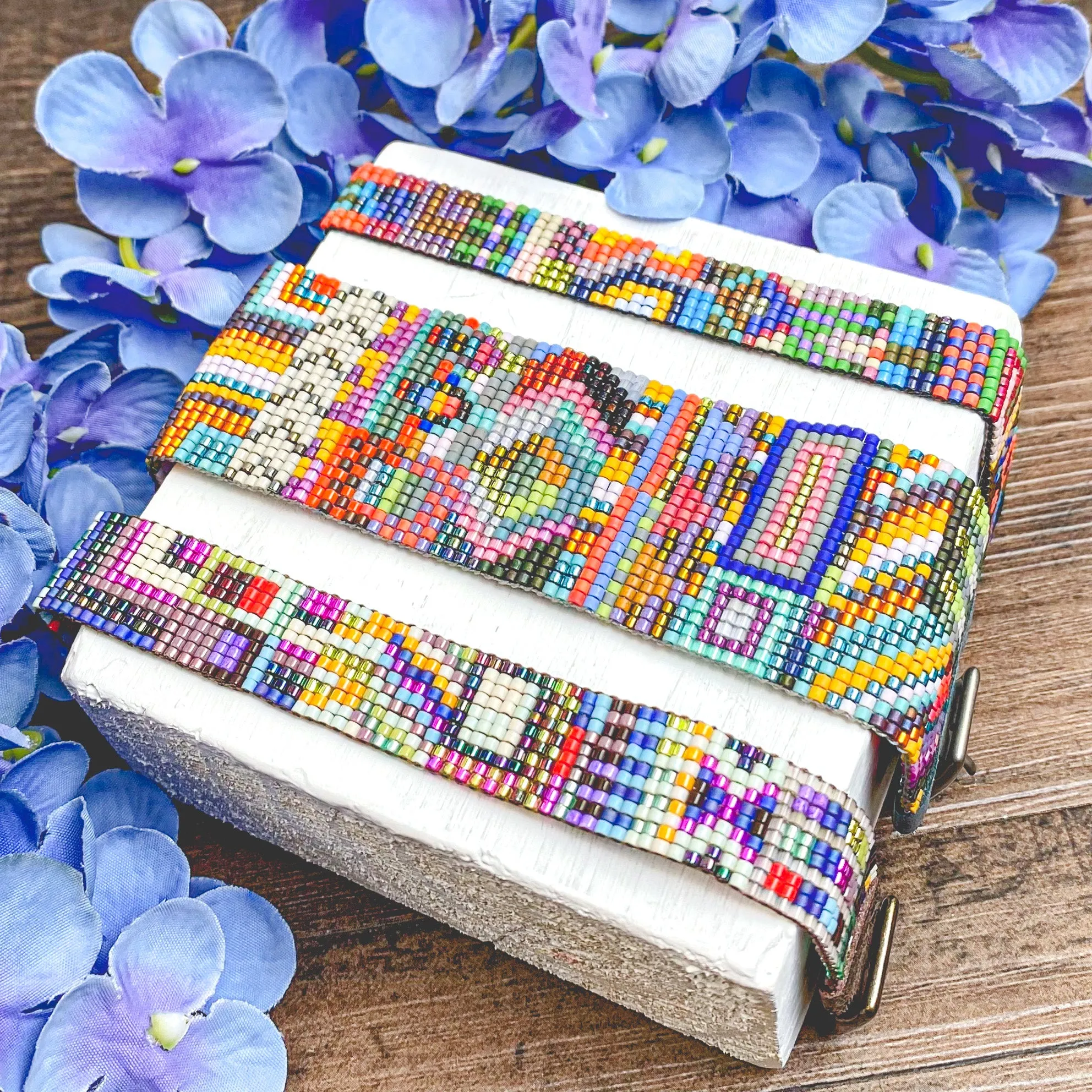Havana Beaded Cuff or Bracelet by Julie Rofman