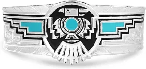 Montana Silversmiths Western Lifestyle Turquoise Cuff Bracelet (Spirit of the Thunderbird)