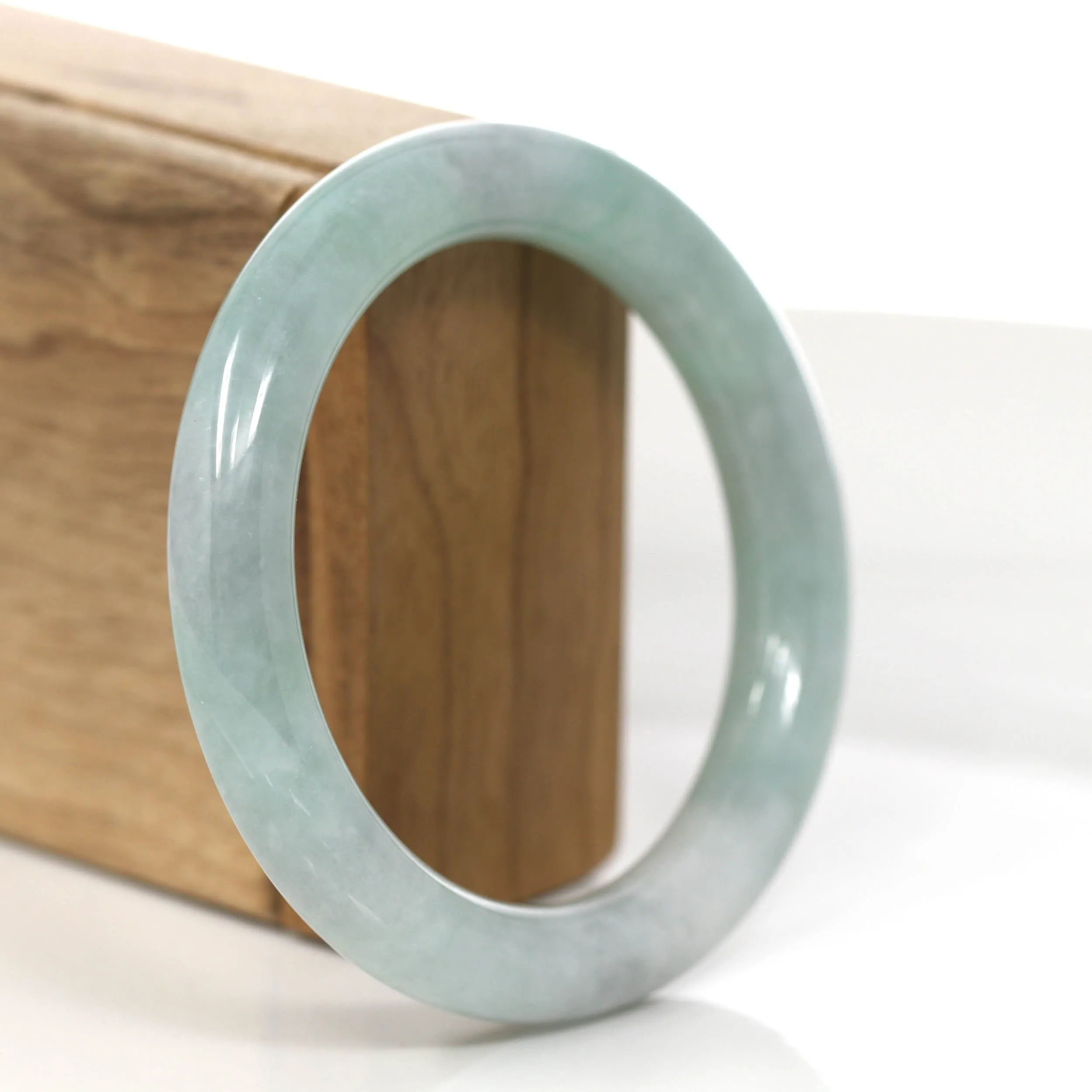 RealJade® Co. Classic Real Jade Jadeite Bangle Bracelet ( 56.38 mm )#848