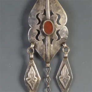 Silver & Carnelian Turkman Headpiece - Tekaki3