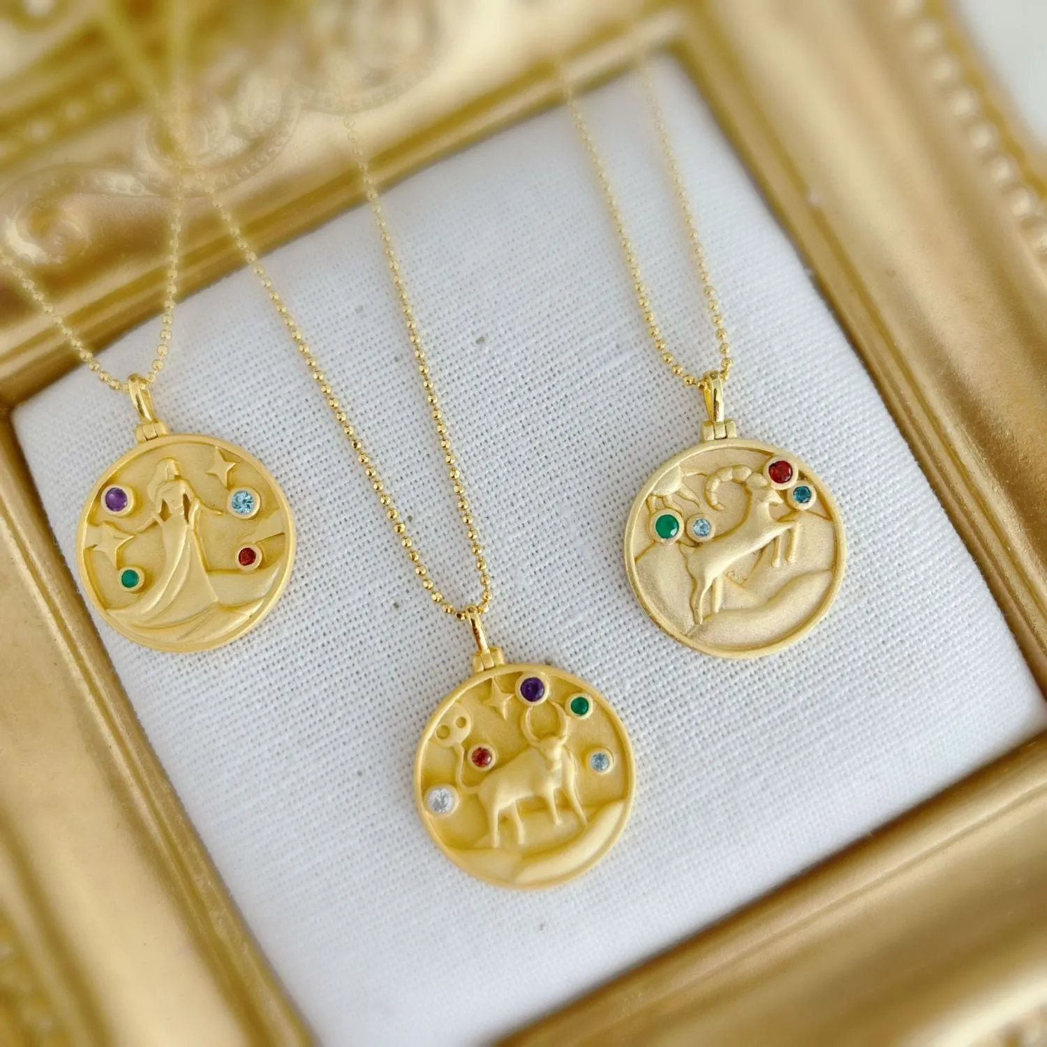 Taurus Zodiac Mantra Necklace