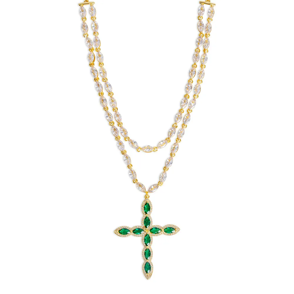 The Sagrada Emerald Cross Choker (Cindy Kimberly x The M Jewelers)